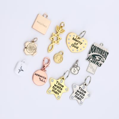 China Fashion Key Tag Designer Custom Logo 3d Embossed Letters Metal Leather Key Ring Key Chain for sale