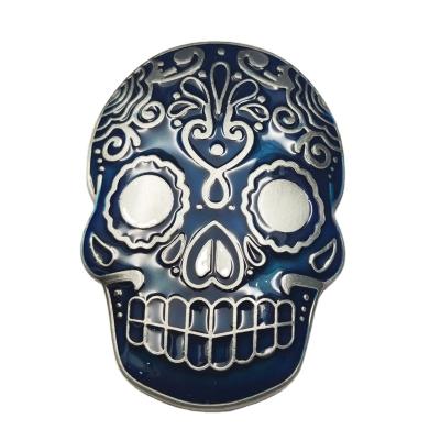 China Accessories Mens Western Belt Buckle Hardware Alloy Fashion Designer Skull ELT Eco - Friendly Buckle for sale