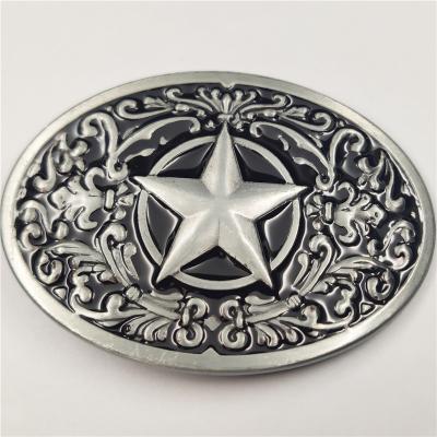 China Washable custom made zinc alloy logo belt buckle western belt buckle with logo for men for sale