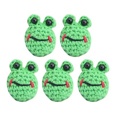 China BPA Free Crochet Handmade Wool Cabbage Animal Pacifier Clip Chain DIY Accessories Baby Products Teething Toys for sale