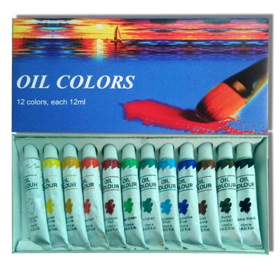 China Durable Performance Artist Oil Painting Aluminum Tubes 24 Color 12ml Oil Paint Art Paint Set for sale