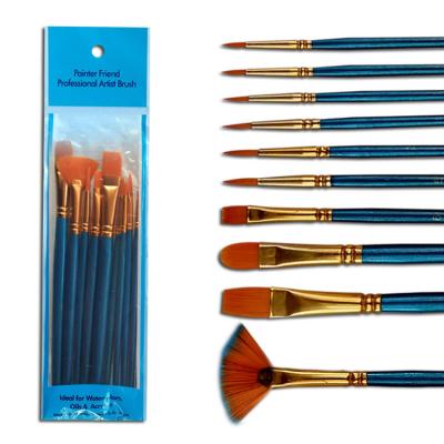 China Acrylic Artist Acrylic Oil Paint Watercolor Gouache Paint Brush Synthetic Hair Oil Acrylic Watercolor Painting Brushes for sale