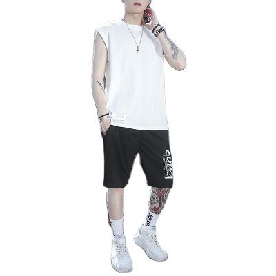 China Great Price Breathable Comfortable Trend Sleeveless Custom Tank Tops And Shorts Set Men for sale