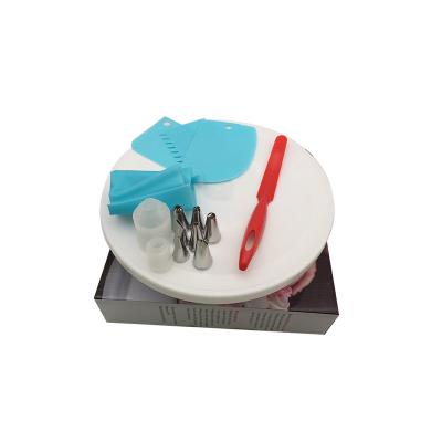 China Cheap Disposable Hot Selling Cake Stand Plastic Cake Decorating Turntable Fondant Decorating Tools (28cm*7cm) for sale