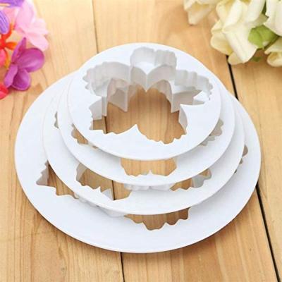 China 4Pcs/set Peony Petal Mold Cutter Disposable Flowers Cake Gum Paste Decorating Molds DIY Cake Decorating Cutters for sale