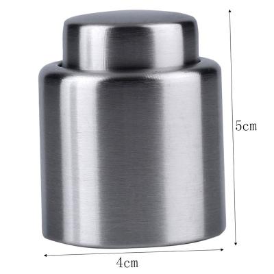 China Disposable Hex Press Style Vacuum Sealed Stainless Steel Wine Stopper Bottle Stopper for sale