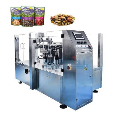 China Automatic standup food multihead weigher doypack packing machine grain food pouch beans packaging machine for sale