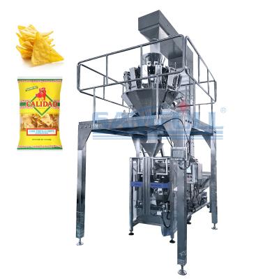 China Automatic Vertical Food Weigher Snack Packing Machine Snack Puffs Bag Package Tortilla Chips Packing Machine for sale