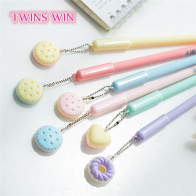 China Normal Norway Cheapest Stationery 2018 Hot Selling Cute Fancy Colorful Plastic Cookies Shaped Erasable Ink Pen for sale