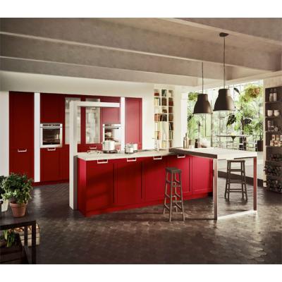 China 2019 modern light luxury modern red color wooden sideboard for sale