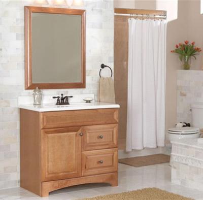 China Classic Solid Wood Bathroom Cabinet for sale