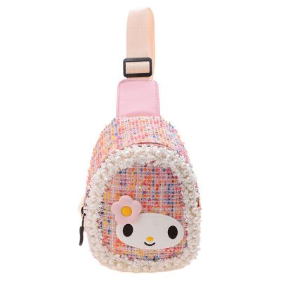 China Lightweight Baby Purse Little Girl Fashion Princess Bag Kids One Shoulder Cute Chest Bag Slope Cartoon Pearl Zero Purse for sale