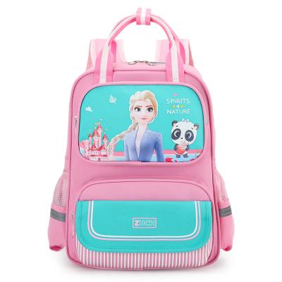 China Waterproof cartoon children's schoolbag 1-3-6 grade cute boys and girls backpack lightweight load reduction ridge protection schoolbag customized for sale