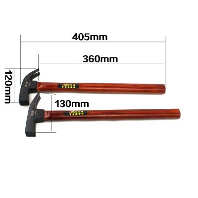 China Hot-selling Wooden Claw Hammer Hand Claw Hammer Handle Nail Claw Hammer for sale