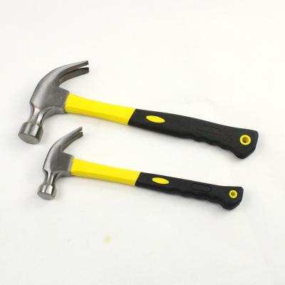 China High Quality Custom Fiberglass Handle Claw Hammer Iron Hammer for sale