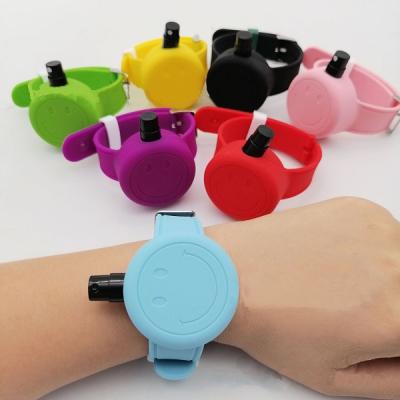 China New protection design spray silicon wristband with refill bottle for sale