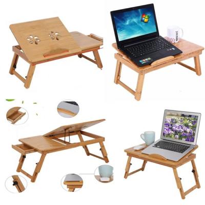 China Adjustable (Height) Customized Adjustable Bamboo Laptop Stand Tray for sale