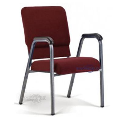 China Modern Wholesale Cheap Used Interlocking Auditorium Church Chair With Armrest for sale