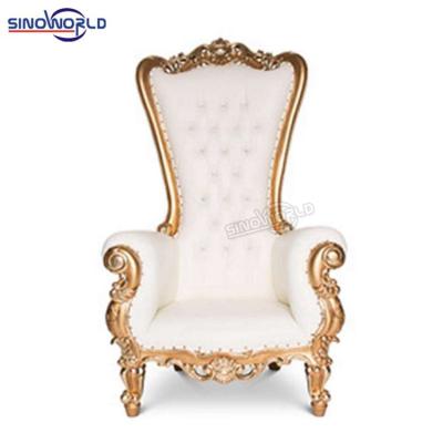 China Cheap Modern Wholesale Classic Baroque Wedding Banquet Party Hotel King Throne Chair for sale