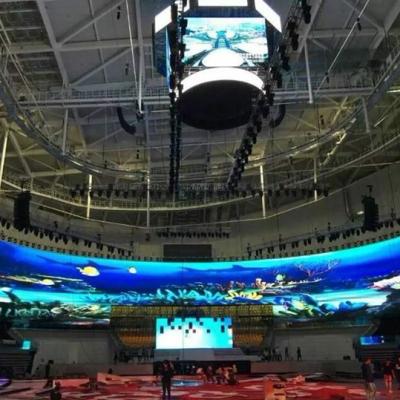 China Stage/live broadcast/concerts/club good price HD curved led screen curved building led display wall mounted screen for visual advertising indoor outdoor ledwall for sale