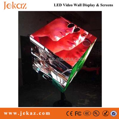 China Indoor Outdoor Creative Cube Led Display Screen Jekaz P3 P4 P5 P6 P7.62 P10 Classic Indoor Full Color Cube LED Display Screen for sale