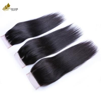 Κίνα Βραζιλιανό Ελβετικό Virgin Human Hair Lace Closure 4x4 7x7 προς πώληση