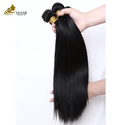 China Cabelo humano sedoso feixes retos extensões coloridas 1B preto natural à venda