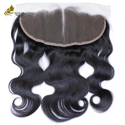 China Castanho claro fecho em renda suíça frontal 13x4 cabelo humano virgem à venda