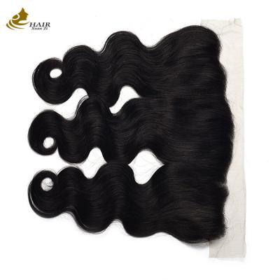 Cina Chiusura da orecchio a orecchio con pizzo, chiusura frontale da capelli umani, chiusura frontale 13X4 in vendita