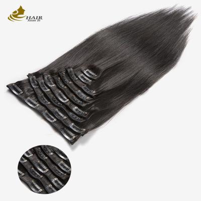 Cina Remy 24 Inch Clip In Hair Extensions 100% Virgin In Bulk OEM in vendita