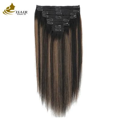 China Clip Invisible recto en extensiones de cabello cola de caballo humano color de piano en venta