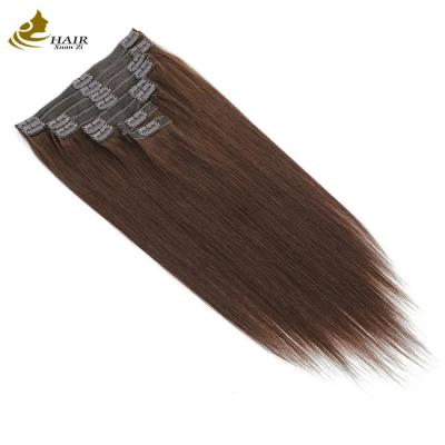 Cina Marrone scuro 22 pollici Clip In Hair Estensioni capelli umani 100% vergine 16 pezzi in vendita