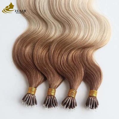 China ODM Nano Pré-Enxentadas Extensões de Cabelo 100% Cabelo Humano Corpo Wave à venda