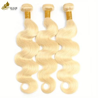 China Unprocessed Brazilian Human Hair Bundle Weft And Closure 613 Color Blonde ODM Hair Bundles for sale