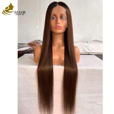 China Wholesale Human Hair Wig 13X4 Transparent Lace Frontal Pre Plucked Hair Wigs for sale