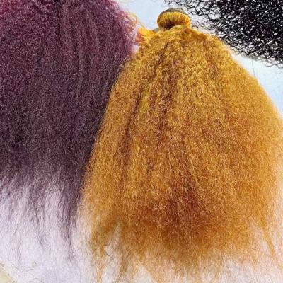 China Atacado Ombre Extensões de Cabelo Humano Brasileiro Kinky Estreito Yaki Cabelo Tecido Pacotes à venda