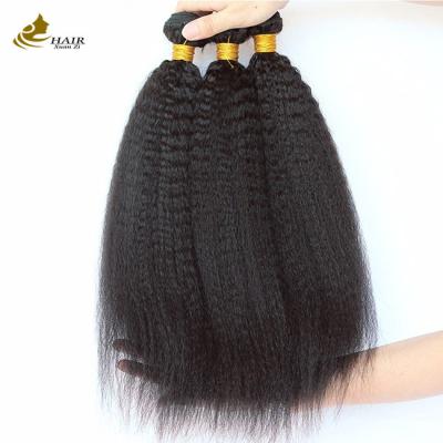 China Wholesales Natural Black Cuticle Aligned Virgin Indian Kinky Straight Human Hair Bundles for sale