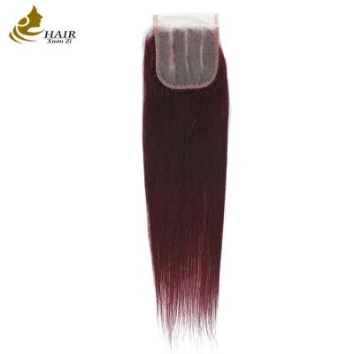 China Fashion Three Part 4X4 Straight 10-18 Inches Transparent Lace Closure Human Hair Toupees Factory Wholesale Price In Stock for sale