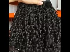 Double drawn hair bundle pixie curl 14 inch