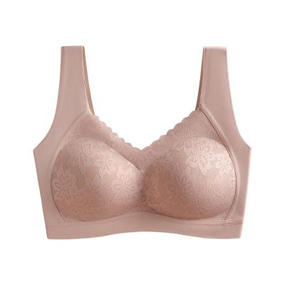 China One Piece U-shape Latex Seamless Thai Underwear No Steel Ring Vest Bra Women for sale