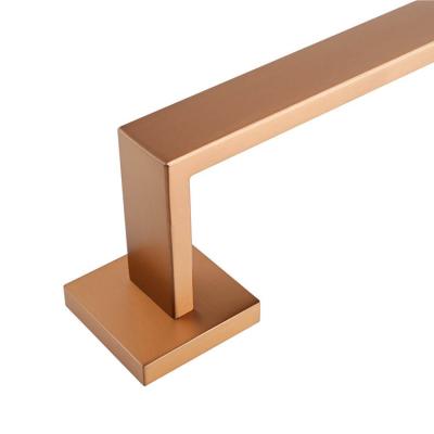 China Wall Mounted Heater Professional Rose Gold Stainless Steel Towel Shelf Bathroom Modern Folding Towel Rack for sale