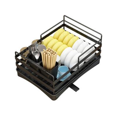 China 2021 new design single viable layers roll up drainer cupboard kitchen dish storage rack for sale