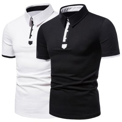 China Cheap Anti-Wrinkle T Shirt Men Turn Down Collar Sleeve Lightweight Cotton Short Sleeve Shirts for sale