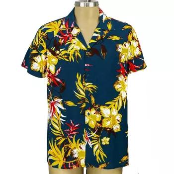 China Anti-pilling wholesale accept custom sleeve shirt shorts 100%viscose vintage floral printed men's shirts for sale