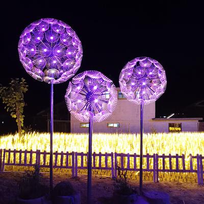 China Customized 12v outdoor waterproof decoration pattern light led dandelion light for street park garden decoration for sale