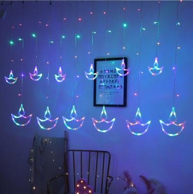 China Hot Sale 138 LED Fairy Lights AC LED Curtain Light India Diwali Christmas Decoration Lights Window Curtain Lights with 8 Flashing Modes Ramadan for sale