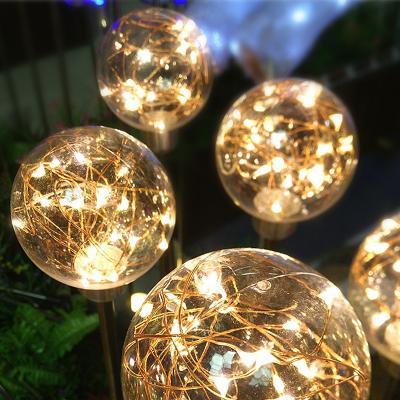 China Outdoor Waterproof Led Decoration Garden Solar Light Ball Pattern Light For Holiday Park Garden Lawn Landscape Square Decoration for sale