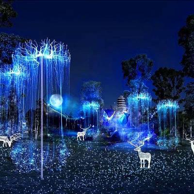 China Customized LED Decoration 24V 360W Outdoor Fiber Optic Waterproof Christmas Tree Light Waterproof Led Light For Holiday Park Street Decoration for sale