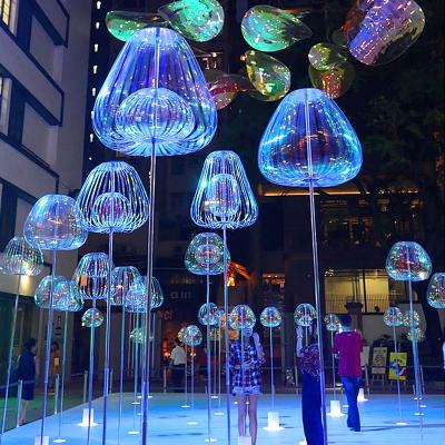 China Waterproof Colorful Decoration Amazon Symphony Outdoor Bubble Pattern Light For Holiday Party Park Garden Market Mall Square Decoration for sale