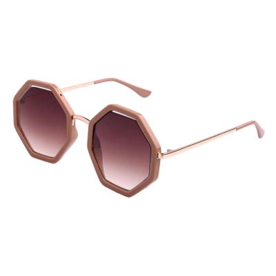 China Plastic Polygonal Fashion Sunglasses Frame Black Sunglasses For Women for sale